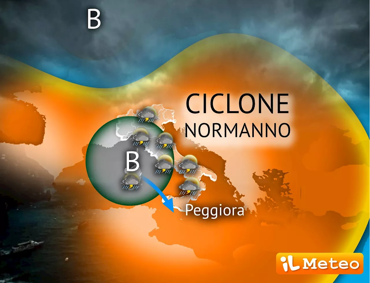 Pioggia e temporali con il ciclone Normanno, da Milano Roma: meteo oggi e domani