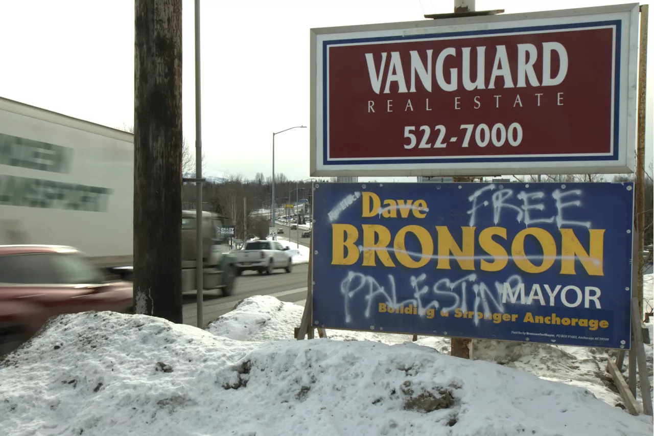 Anchorage woman charged with vandalizing Bronson campaign signs