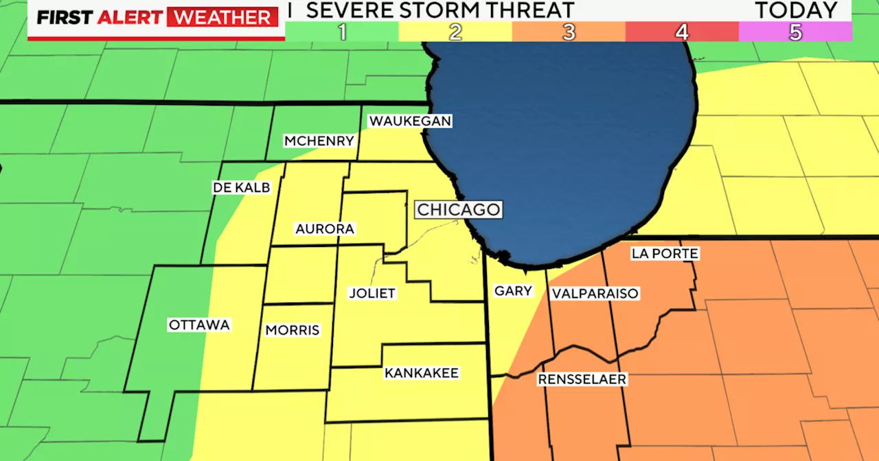 Strong afternoon storms Tuesday in Chicago could bring hail, damaging wind, tornadoes