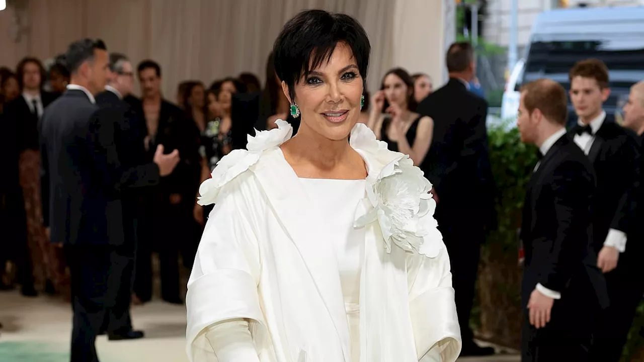 Kris Jenner is a vision in all white as she hits the Met Gala 2024