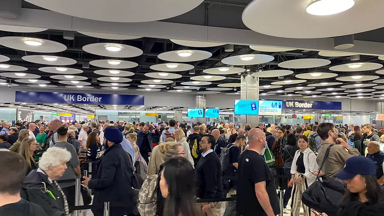 Airport chaos as Border Force IT systems COLLAPSE nationwide