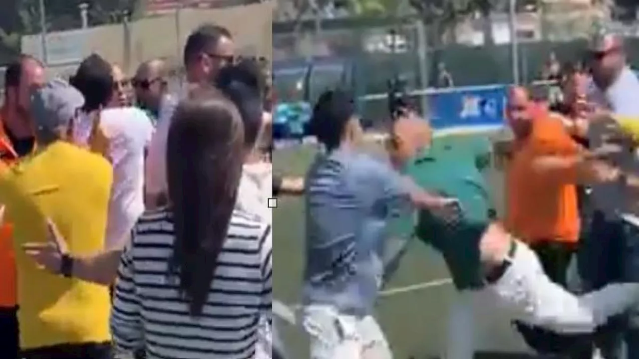 Video: batalla campal de padres de familia en partido de fútbol de categoría infantil