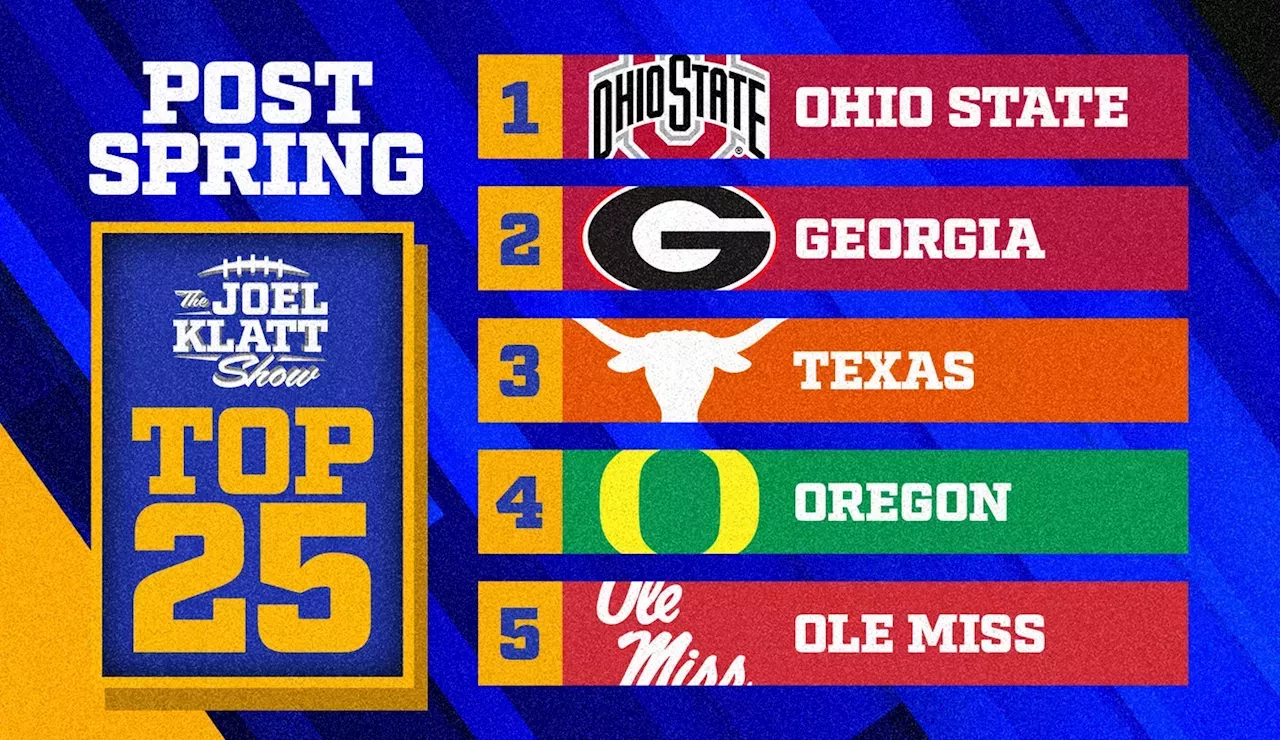 Joel Klatt's 2024 postspring top 25 rankings Ohio State, on