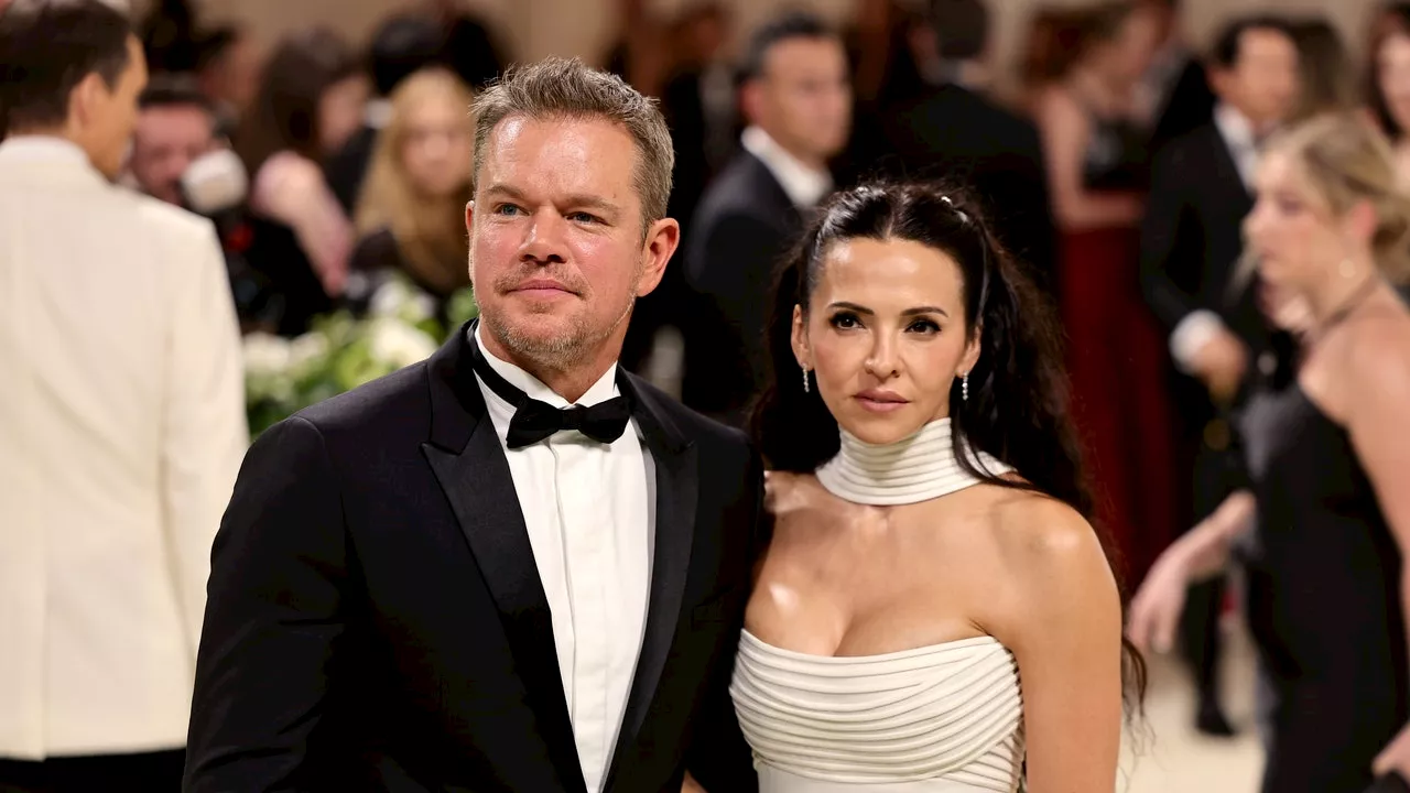 Matt Damon's Wife Luciana Barroso Dressed Like a Human Lily at the Met Gala