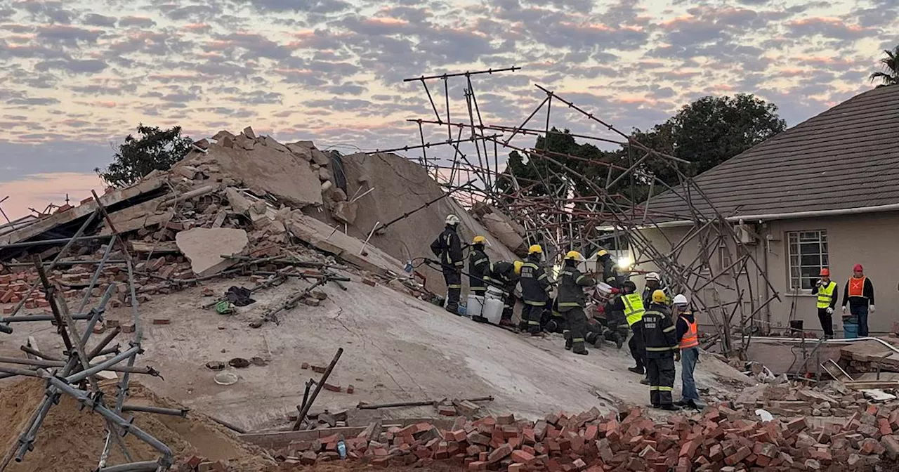 At least five killed and dozens trapped after building collapse in South Africa