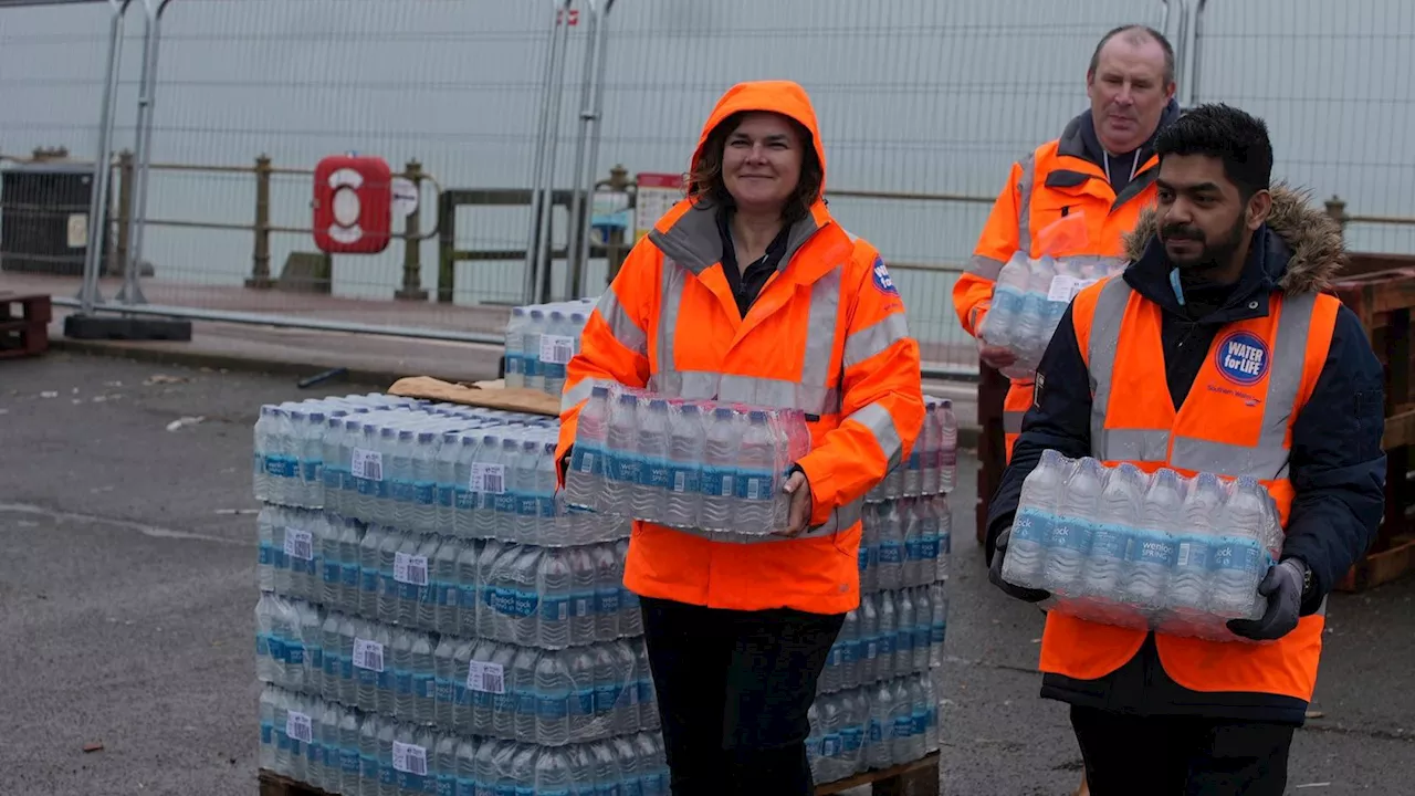 A million litres of bottled water delivered after main burst in East Sussex