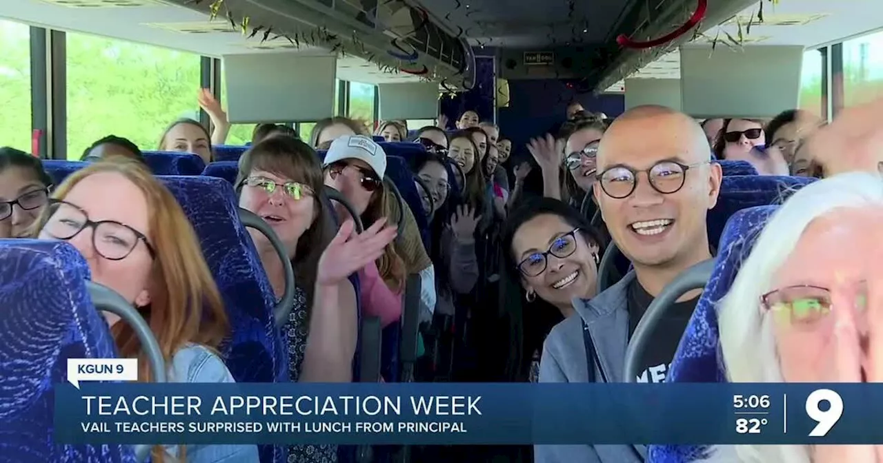 Teacher Appreciation Week: Mesquite Elementary School teachers surprised with catered lunch from principal