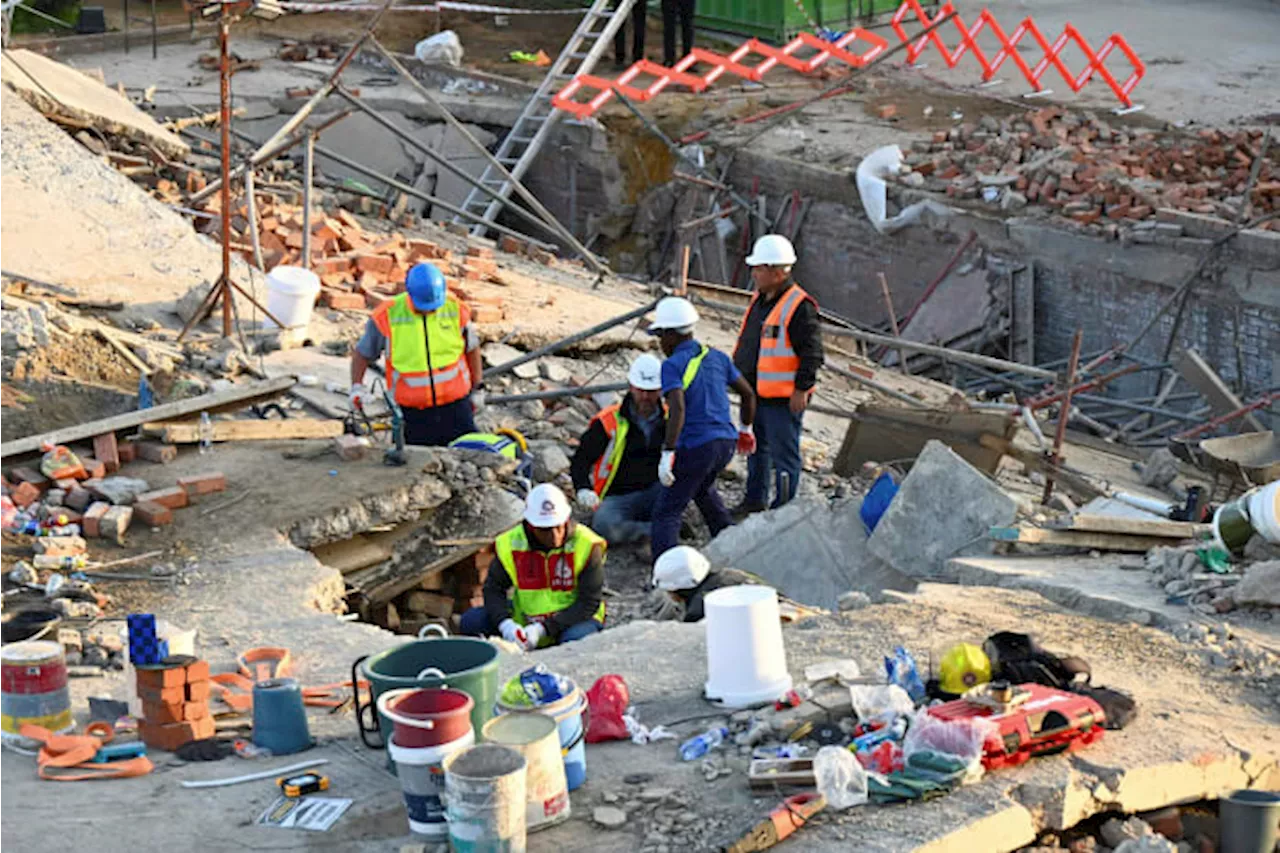 5 workers dead, 49 still missing after a building under construction collapsed in South Africa