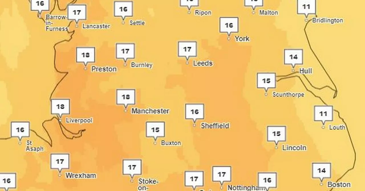 Greater Manchester weather hitting 22C in full Met Office forecast