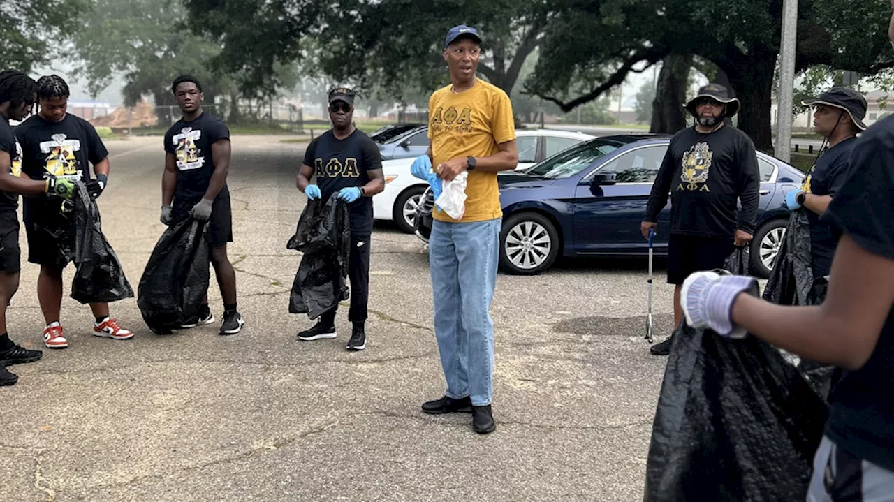 Alpha Elites Service Organization holds community cleanup initiative in Toulminville