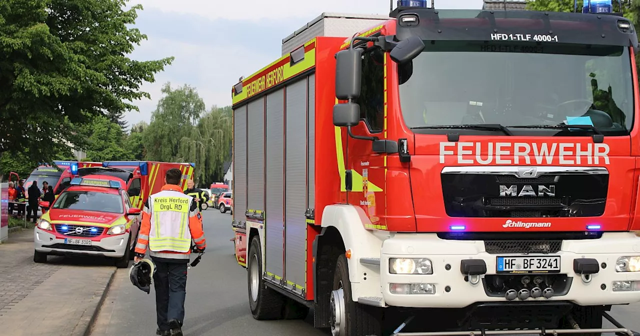 30 Einsatzkräfte eilen zu Küchenbrand im Herforder Lübberlindenweg