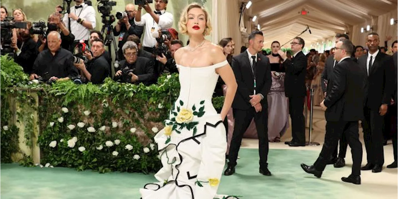 Gigi Hadid Embodies Spring in an Incredible Yellow Rose Gown at the 2024 Met Gala