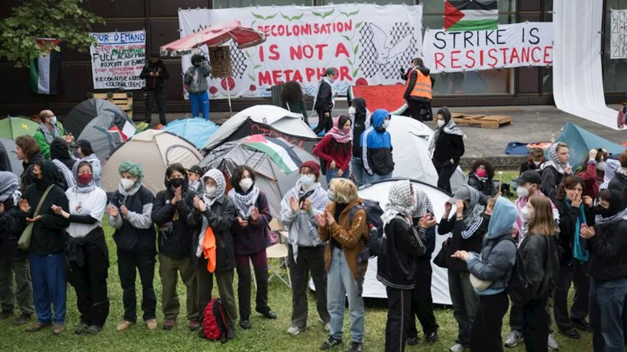 Nahost: Aktivisten besetzen Hof der FU Berlin: Solidarität mit Gaza