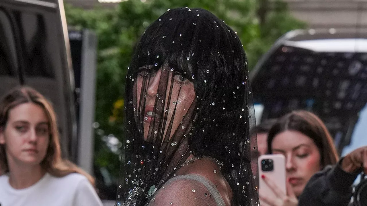 Sydney Sweeney debuts new black bob as she ditches her natural hair at Met Gala in sparkling veil and...