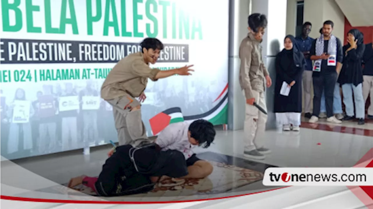 Aksi Teaterikal Bela Palestina Digelar, Mahasiswa dari Gaza Palestina Terharu Mengenang Tanah Kelahirannya Kini Dihancurkan Israel