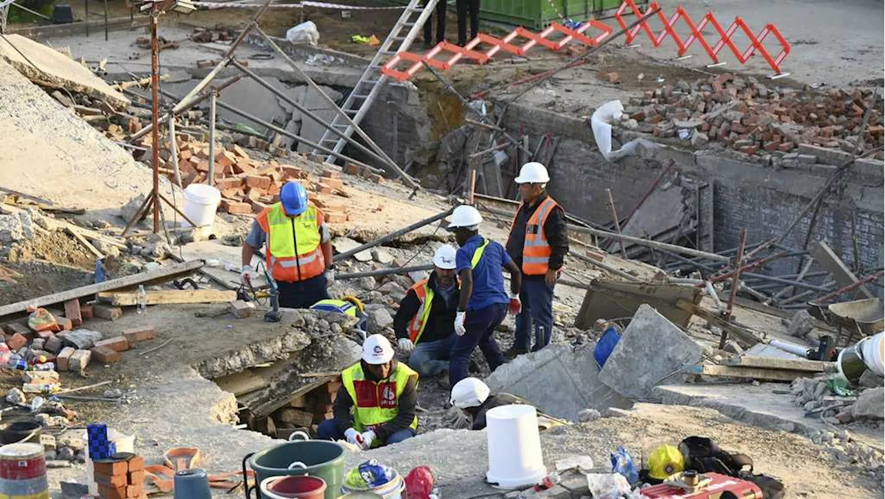 5 workers dead, 49 still missing after a building under construction collapsed in South Africa