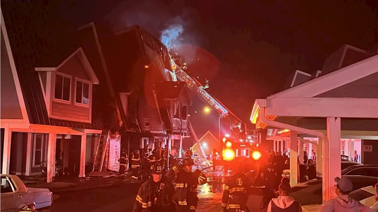 Lawrence firefighter injured, 3 adults and 12 children displaced by fire at northeast Indy apartment complex, ruled arson