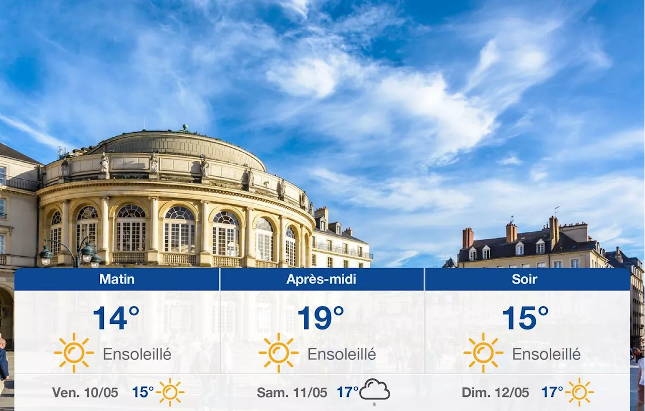 Météo Rennes: prévisions du jeudi 9 mai 2024