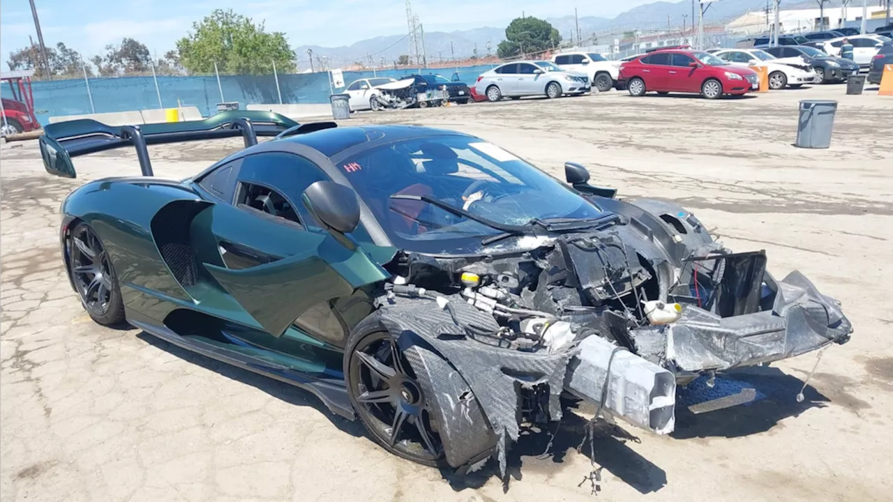 McLaren Senna wrecked in viral video heading to auction