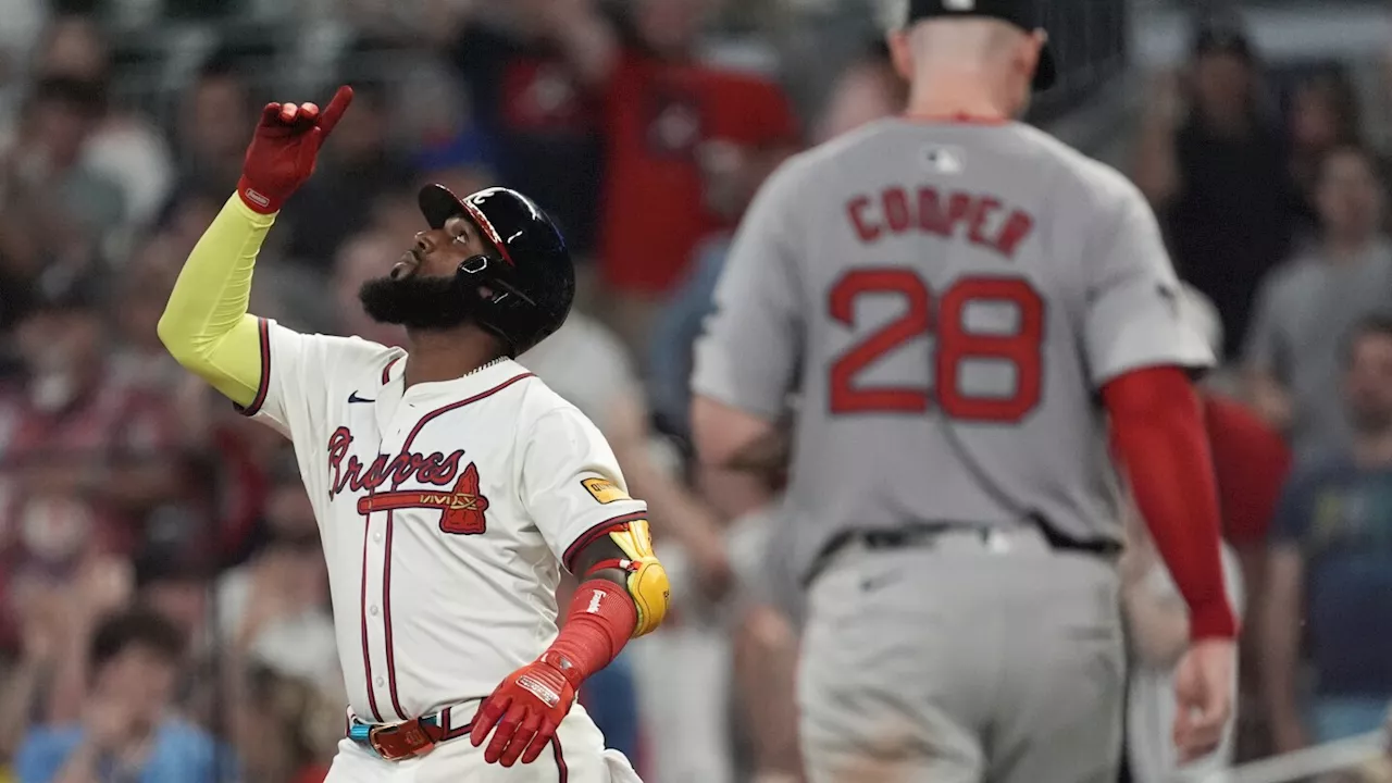 Marcell Ozuna delivers run-scoring single in 8th as Braves end 3-game skid, beat Red Sox 4-2