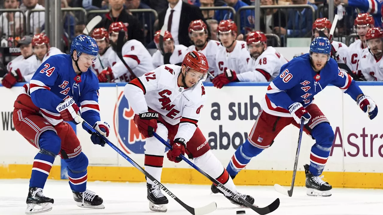 Rangers win 4-3 over Hurricanes on power-play goal in 2OT