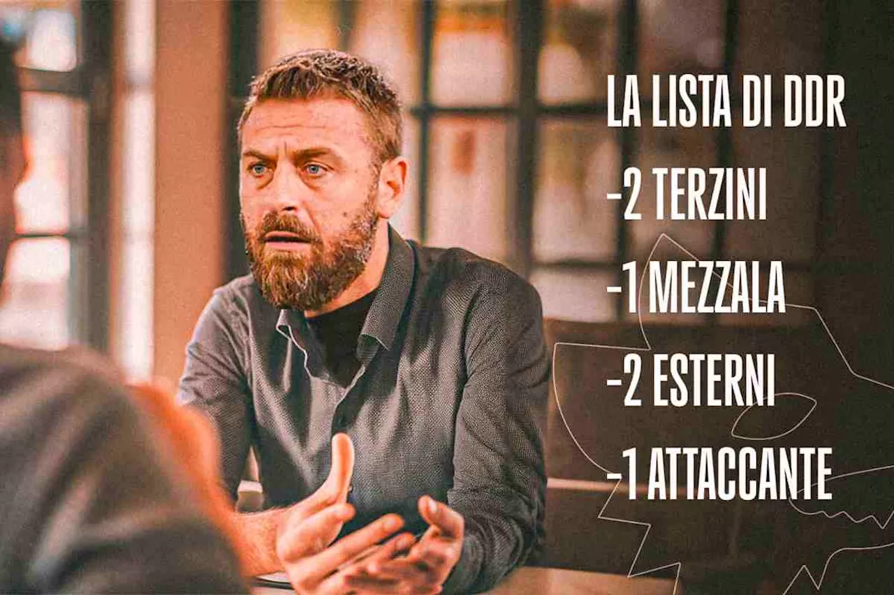 Roma, De Rossi vuole almeno sei colpi: ecco le prossime mosse