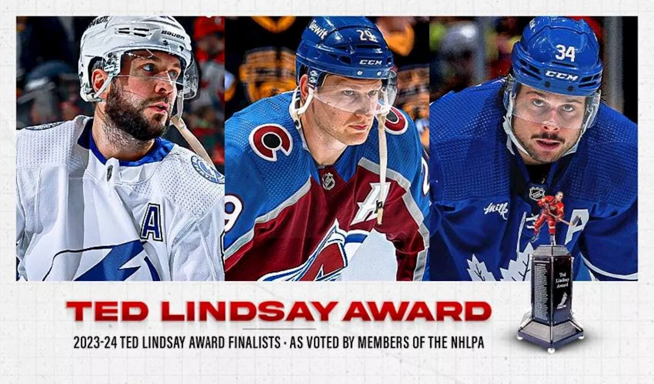 Kucherov, MacKinnon, Matthews named finalists for the 2024 Ted Lindsay Award