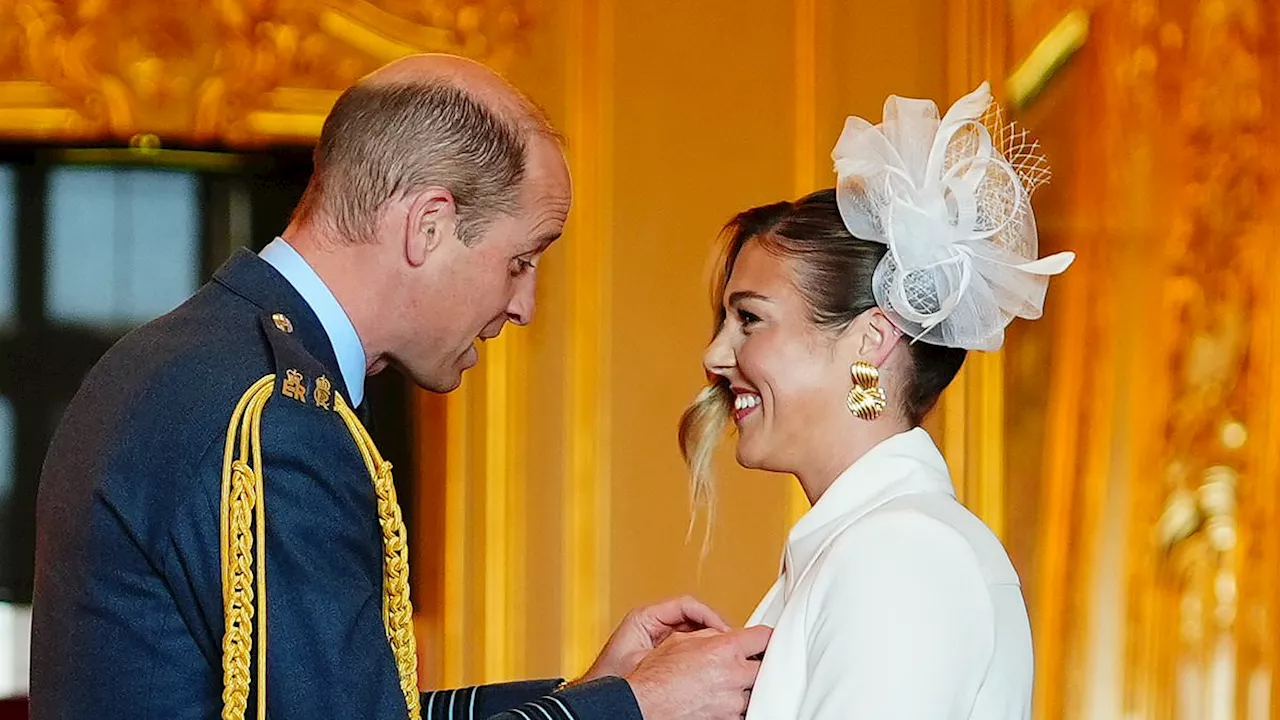 Lionness Mary Earps is honoured by Prince William at Windsor Castle