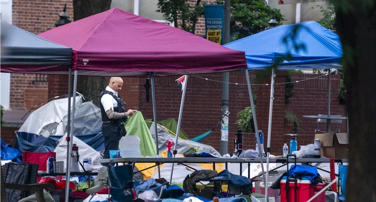 Policía desmantela campamento de protesta propalestina en la Universidad George Washington