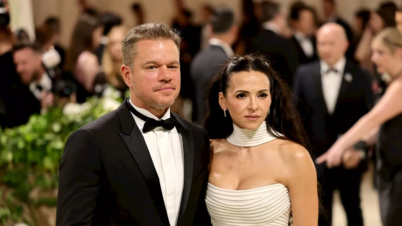 Matt Damon's Wife, Luciana Damon, Dressed Like a Human Lily at the Met Gala