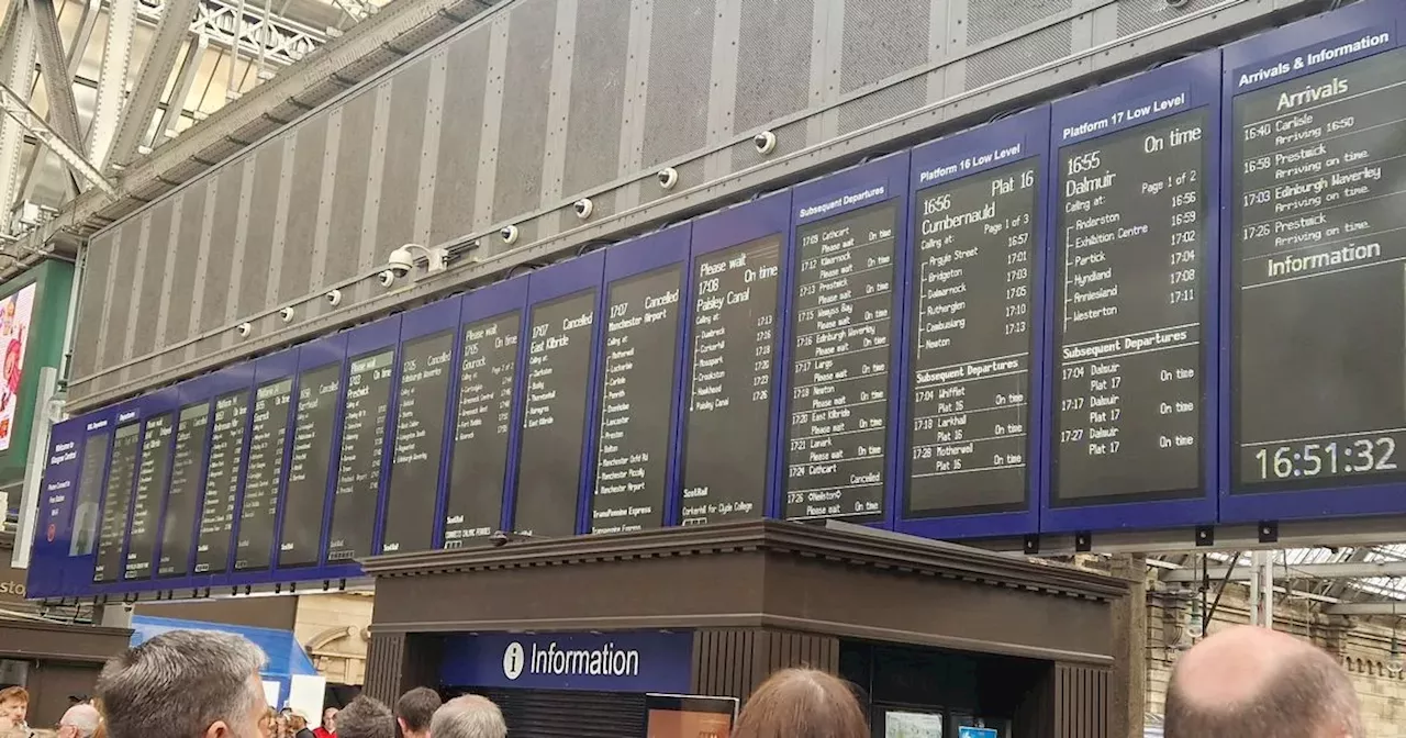 Major disruption on Glasgow Central trains as signal fault halts multiple south side lines