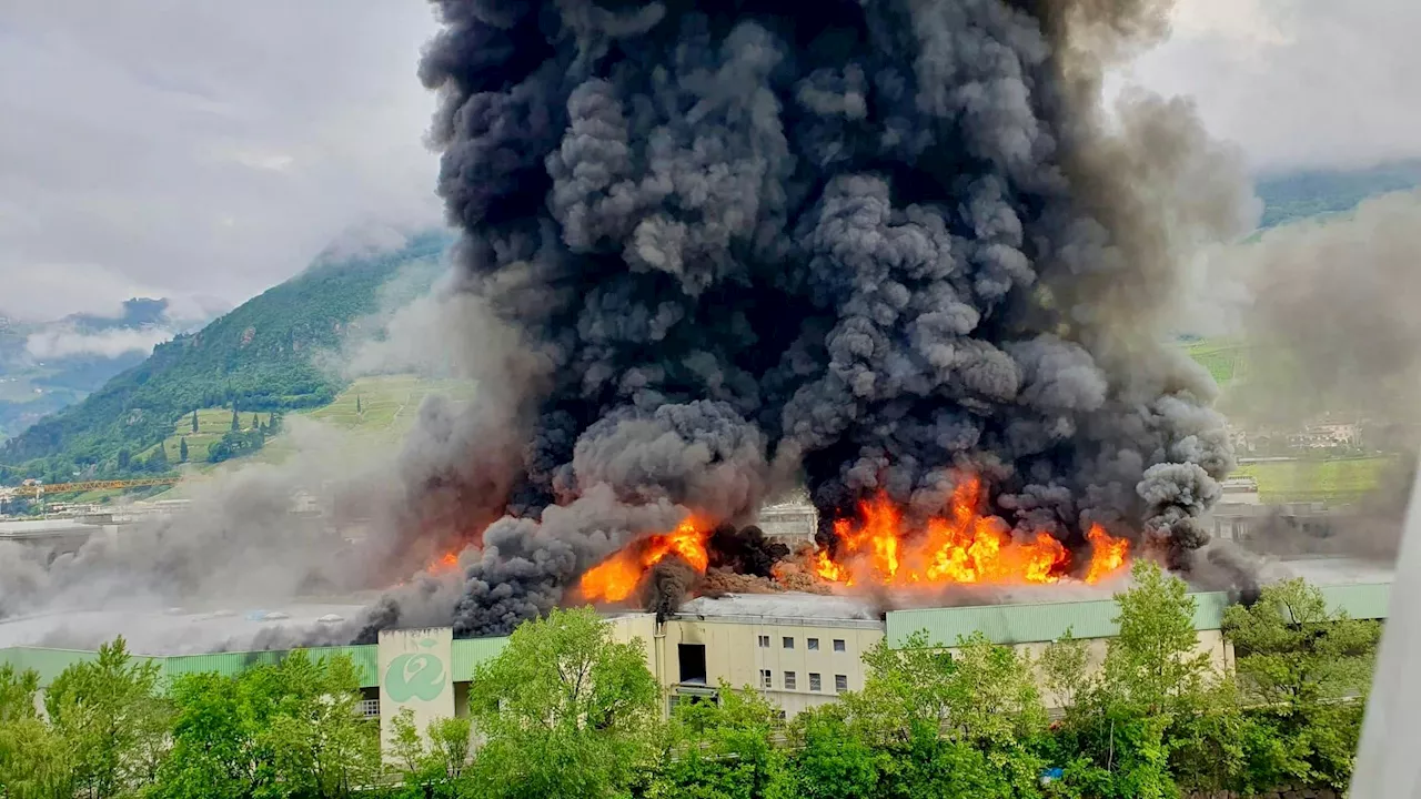 Großbrand in Bozen verändert fast das Wetter