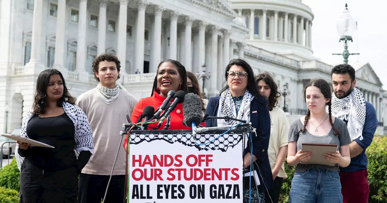 Democratic Reps. Cori Bush And Rashida Tlaib Speak Alongside Student Protesters