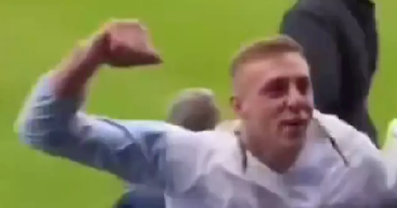 Irish Premier League star jumps into crowd to celebrate his local LOI club's win