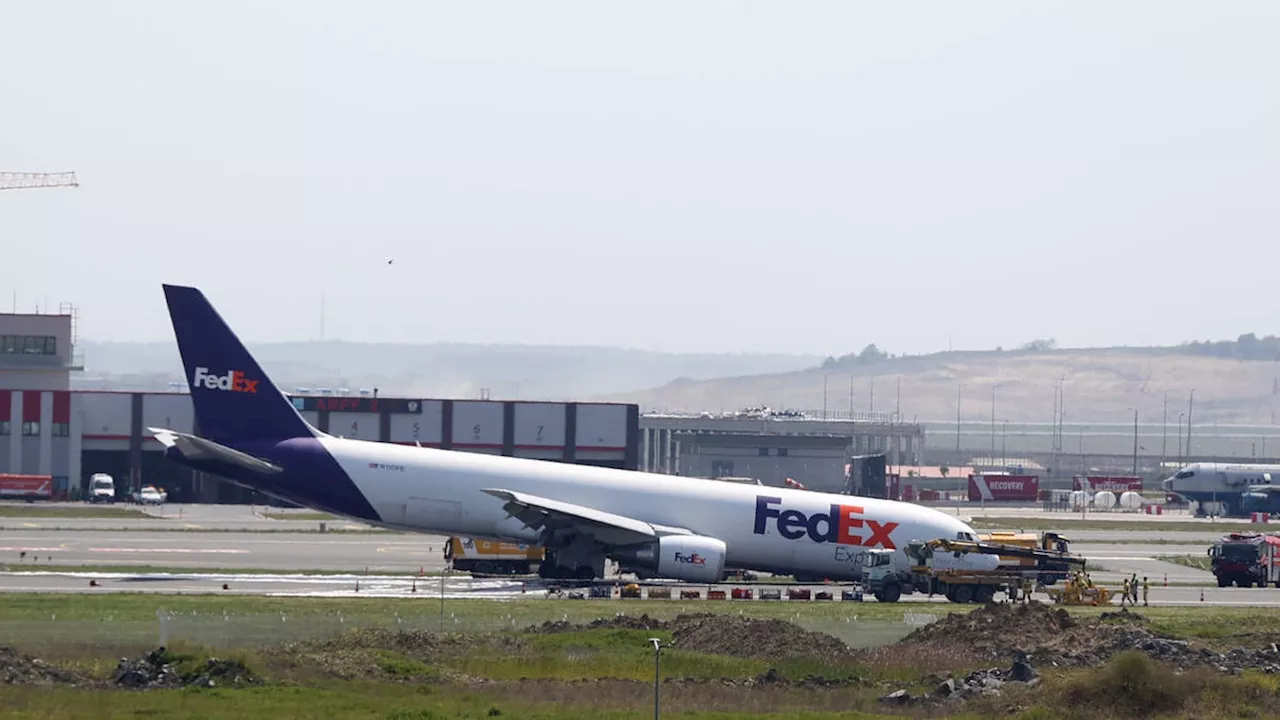 Terrifying moment Boeing 767 smashes into runway as plane makes emergency landing in Turkey