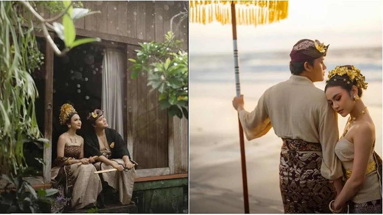 7 Potret Prewedding Rizky Febian dan Mahalini Pakai Busana Adat Bali, Menawan