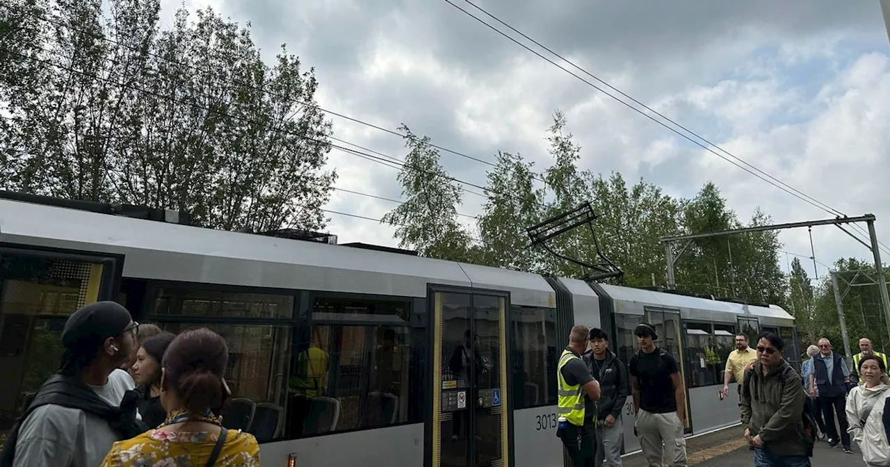 Passengers on tram hear 'big bang' as 'sparks' seen before major services halted