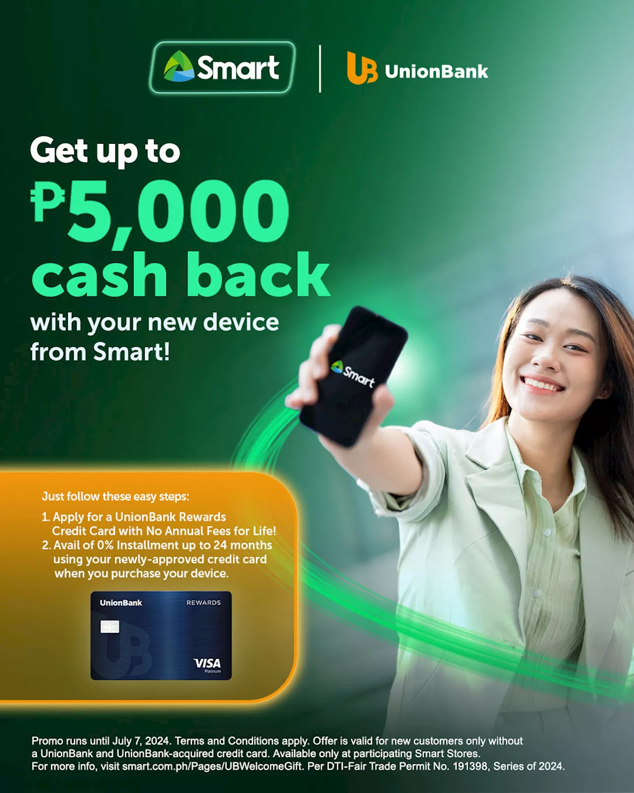 Upgrade to an iPhone and get up to P5,000 cashback from Smart and UnionBank