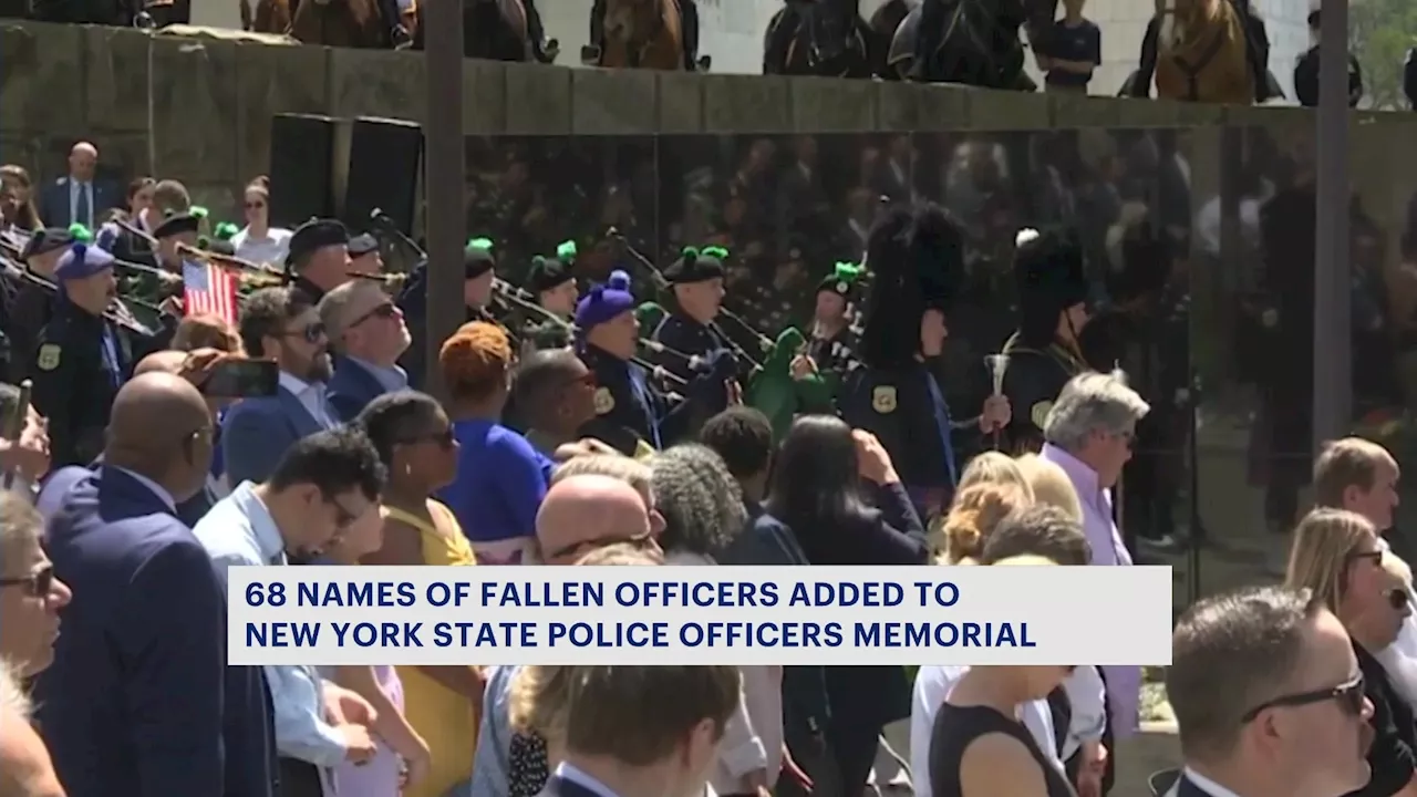 New York honors fallen police officers with memorial wall dedication ...