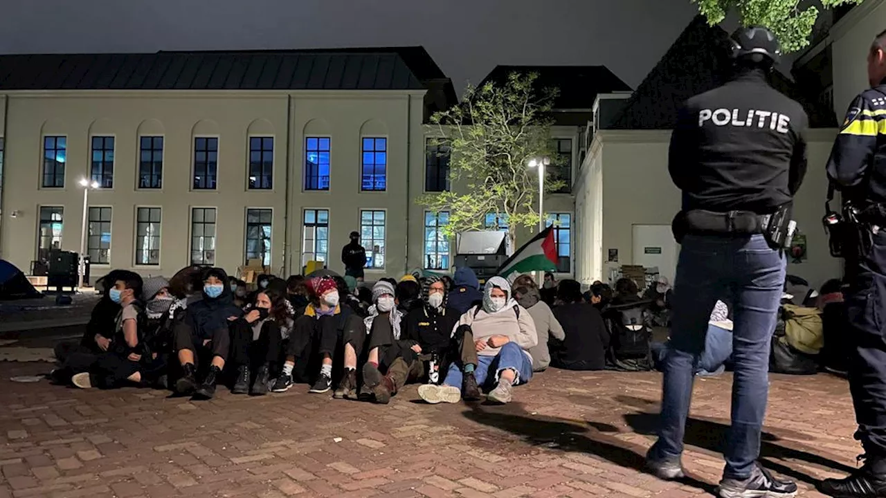 Politie beëindigt pro-Palestijnse betoging Utrecht, grijpt niet in bij protest UvA