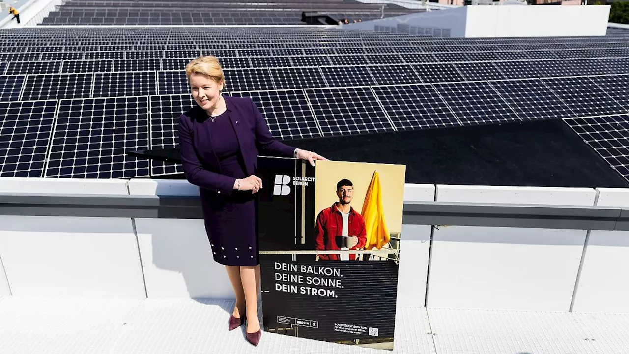 Berlin & Brandenburg: Giffey: Berlin braucht beim Solarausbau mehr Tempo