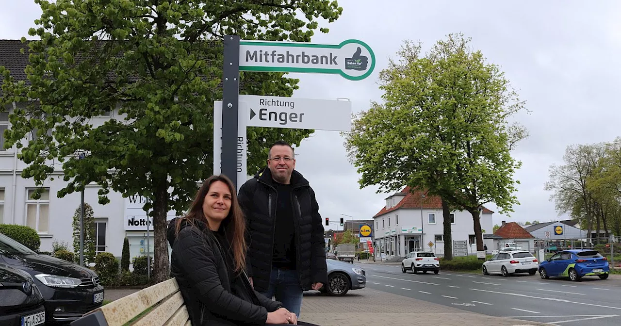 Neue Mitfahrbänke: Per Anhalter von Spenge nach Herford, Enger oder Bielefeld