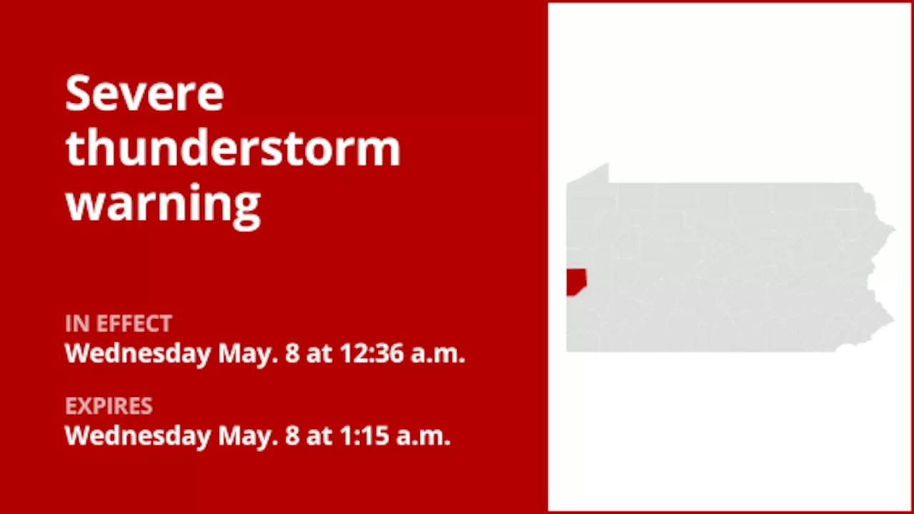 Expect damaging winds and nickel-sized hail with thunderstorms in Beaver County Wednesday