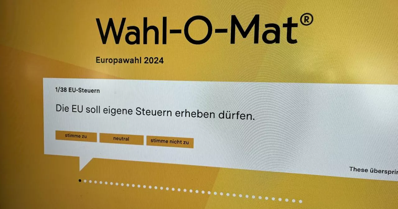 Wahl-O-Mat zur Europawahl 2024 ist da: Welche Partei passt zu Ihnen?​