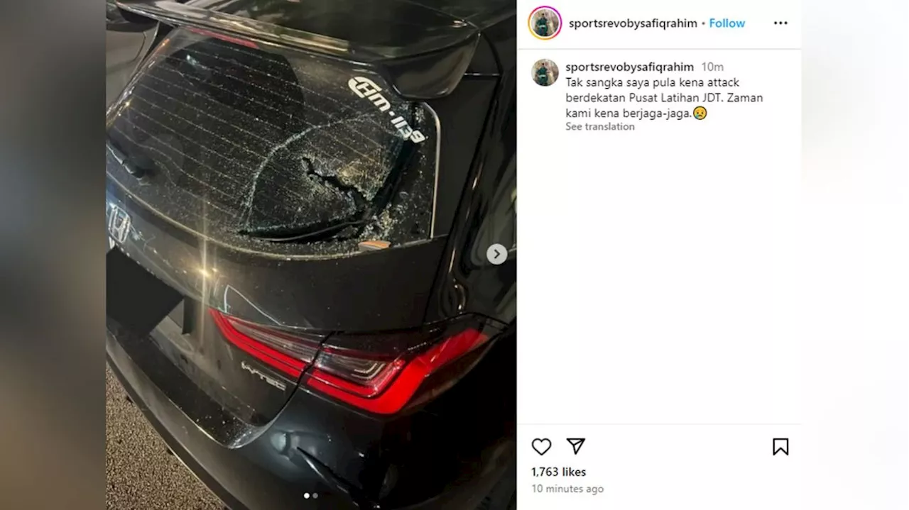 JDT beef up security after Safiq’s car smashed
