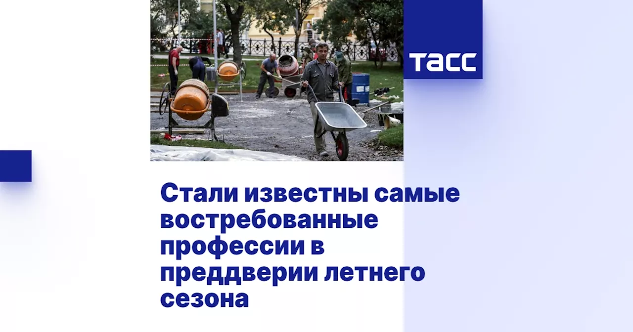 Стали известны самые востребованные профессии в преддверии летнего сезона