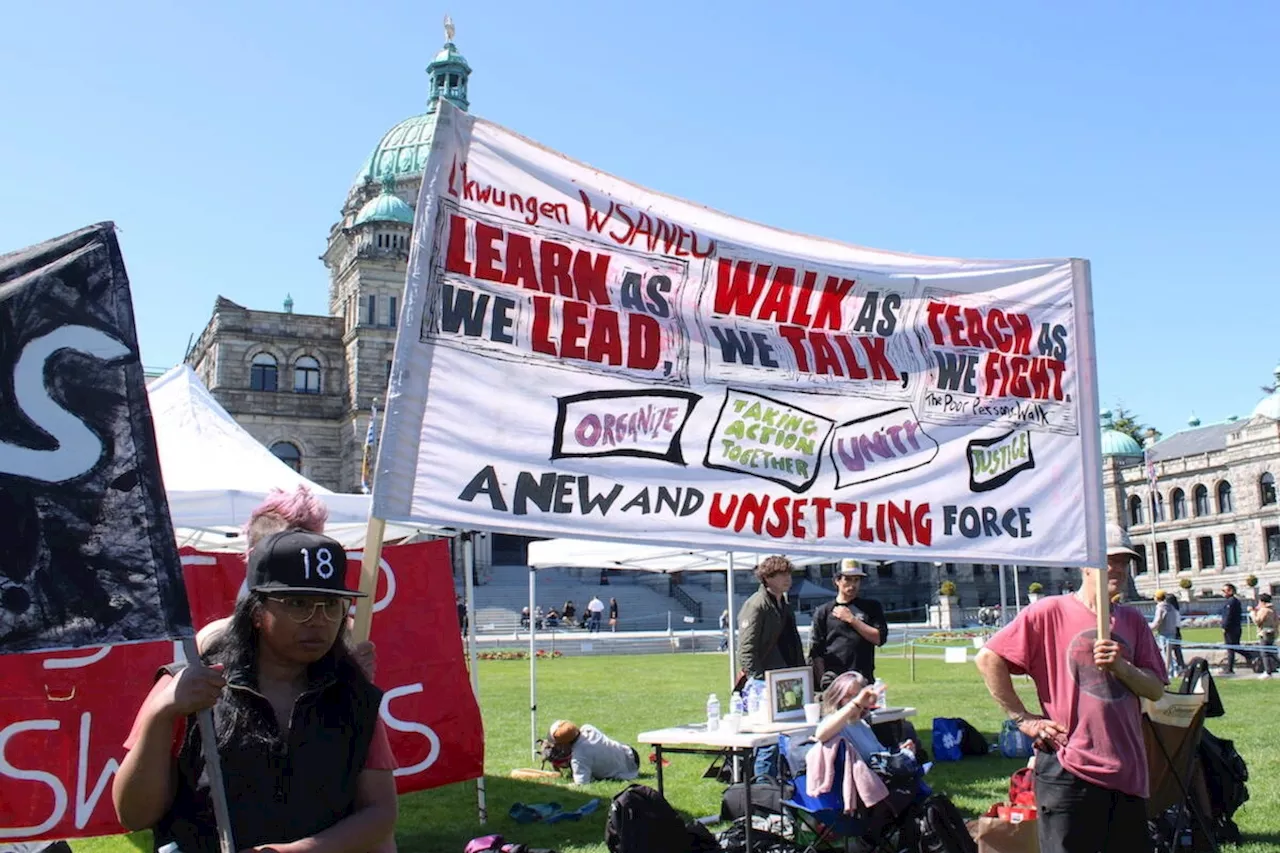 Vancouver encampment residents venture to Victoria legislature to be heard