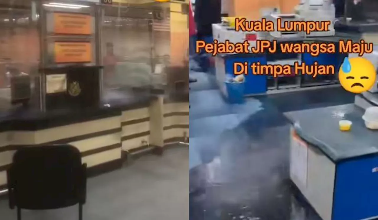 JPJ Wangsa Maju Office In Kuala Lumpur Remains Open Despite Roof Leak