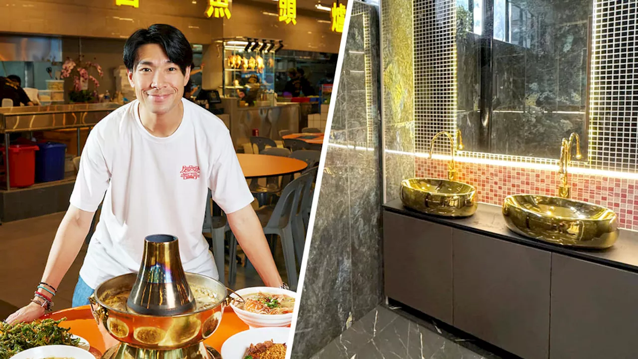 Ben Yeo splurges S$80,000 on posh toilets for his kopitiam, with faux gold sinks, Dyson hand dryer and air-con