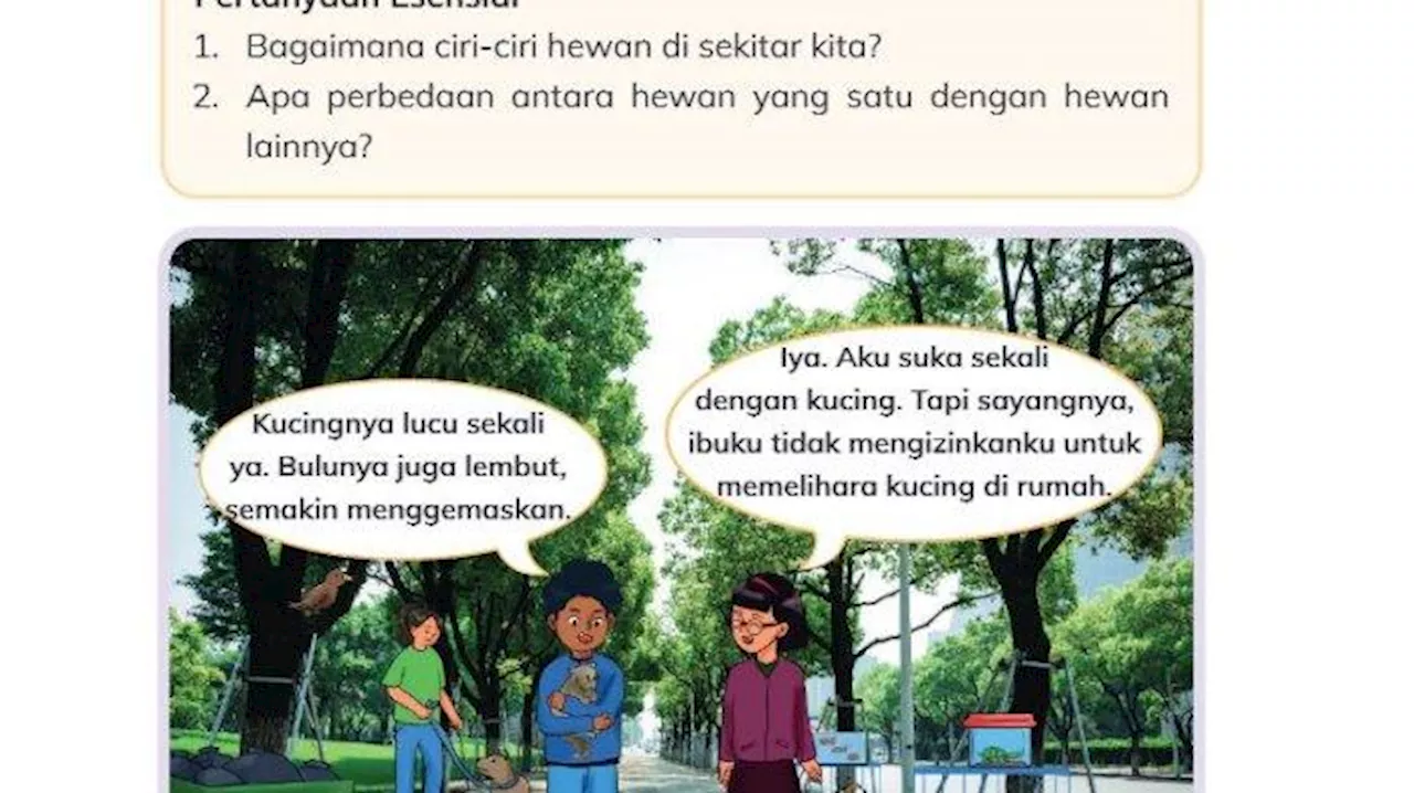 Kunci Jawaban IPAS Kelas 3 Halaman 2, 3, 4, 5 Kurikulum Merdeka: Hewan di Sekitar Kita